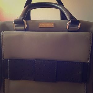 Kate Spade Grey crossbody purse with handles